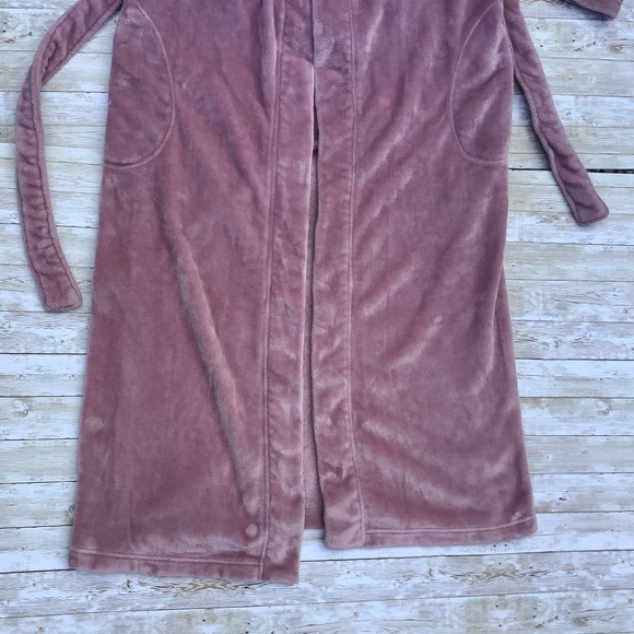 UGG Marlow Double Fleece Plush Robe Long in Dusk Pink M Medium - Picture 4 of 13
